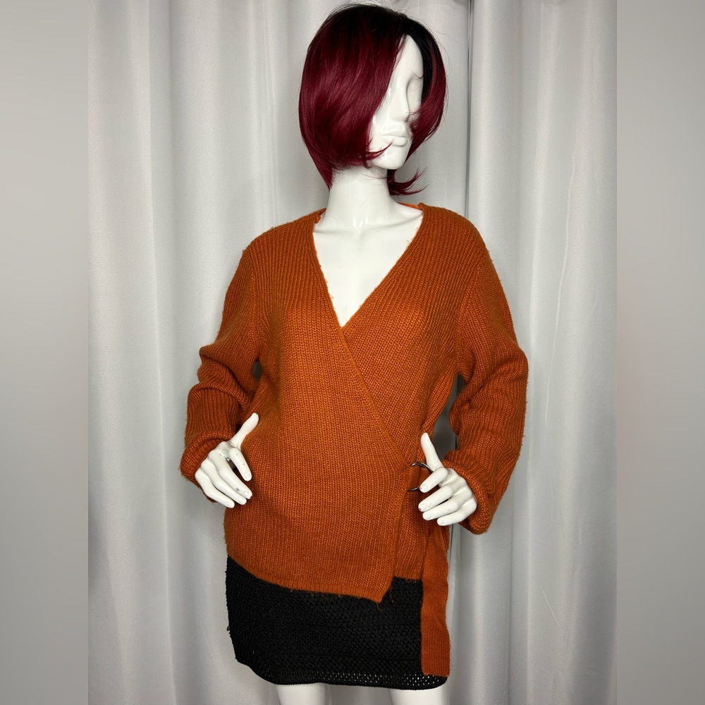 Joe Fresh Knit V-Neck Long Sleeve Wrap sweater